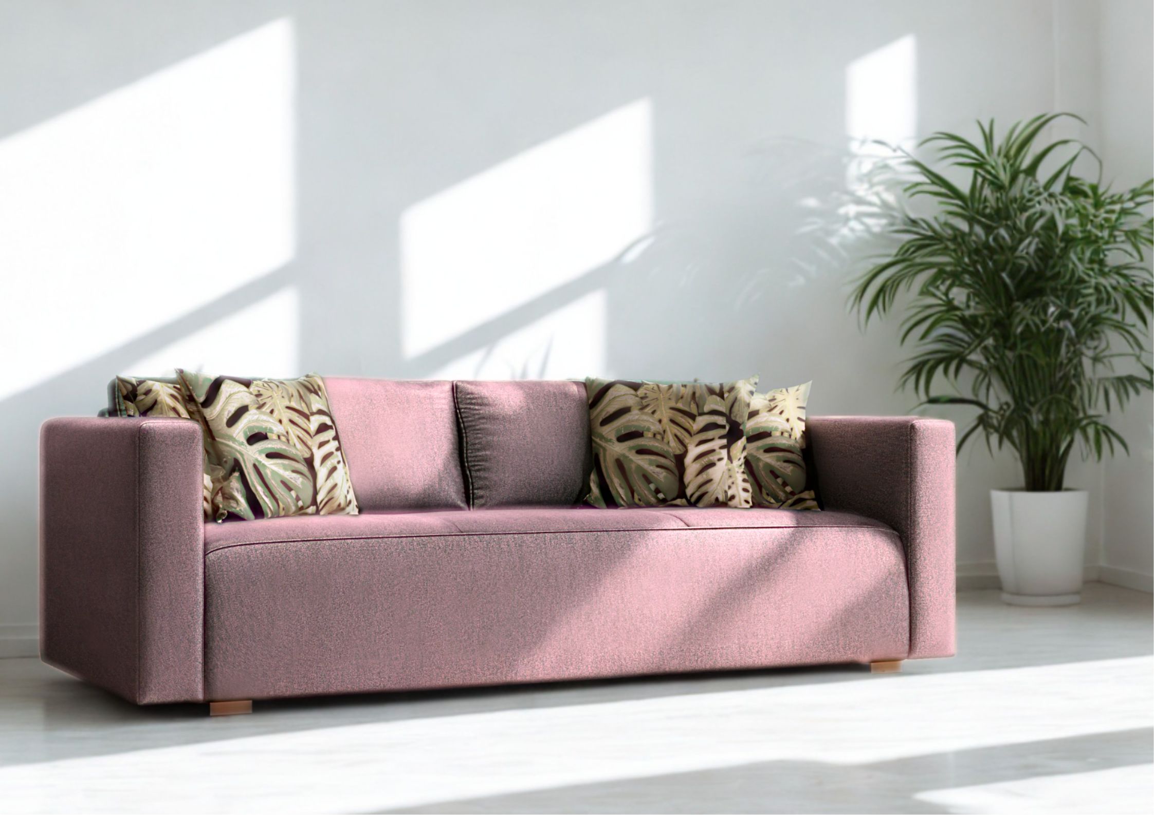 różowa klasyczna sofa rozkładana balaton od allmeblo